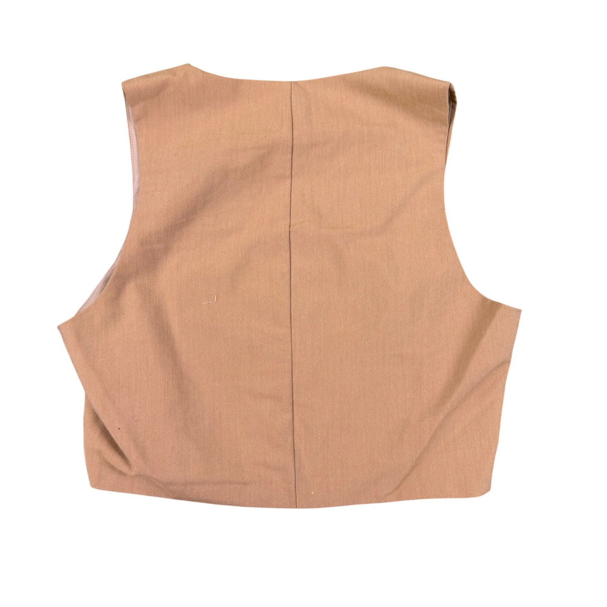 Aakaa Womens Beige Polyester-Rayon Buttoned Vest Stylish & Lightweight Sz M