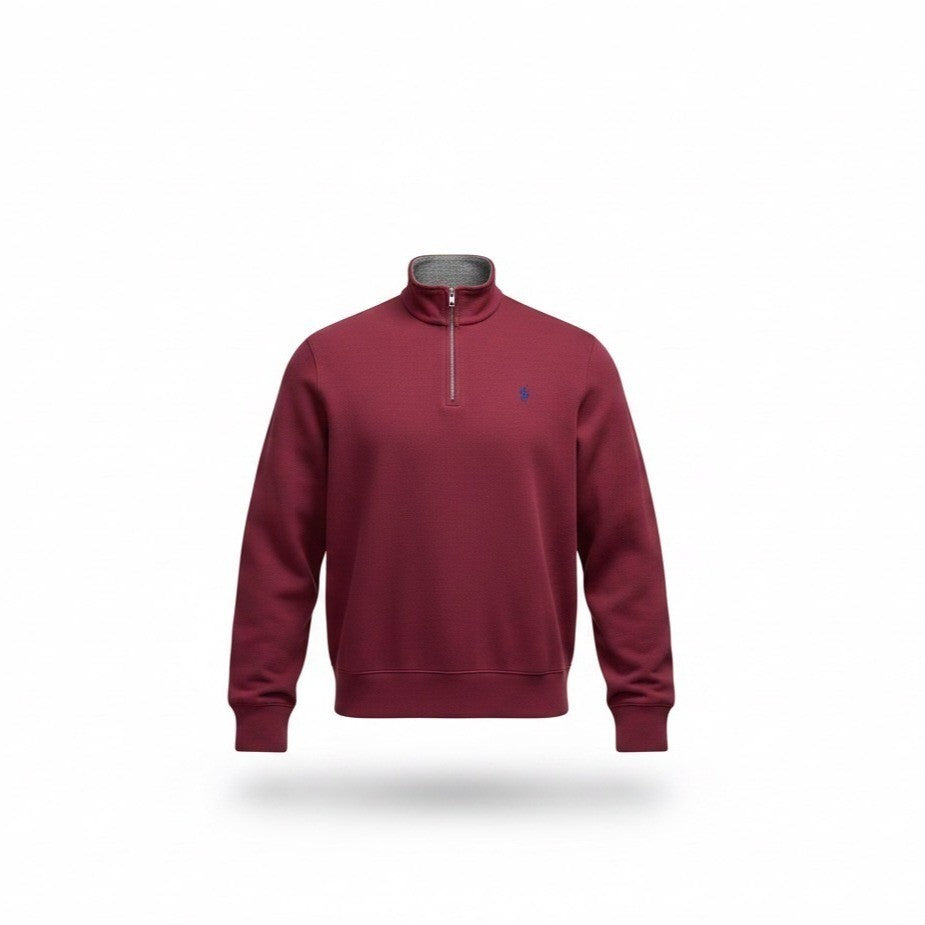 Polo Ralph Lauren Mens Burgundy Performance Pullover Quarter-Zip Size XL