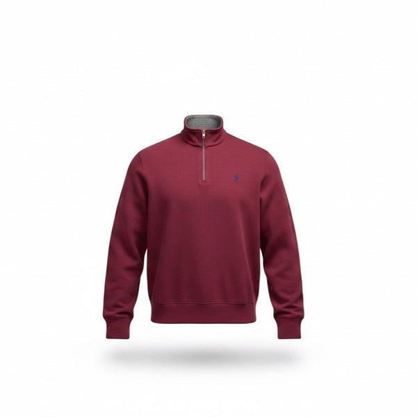 Polo Ralph Lauren Mens Burgundy Performance Pullover Quarter-Zip Size XL