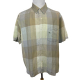 Van Heusen Men's Multicolored Square Pattern Short Sleeve Button Up Shirt Sz- XL