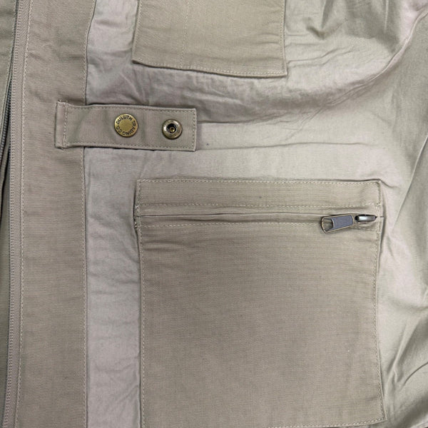 Duluth Trading Mens Tan Utility Vest Functional Storage Durable Zip Vest