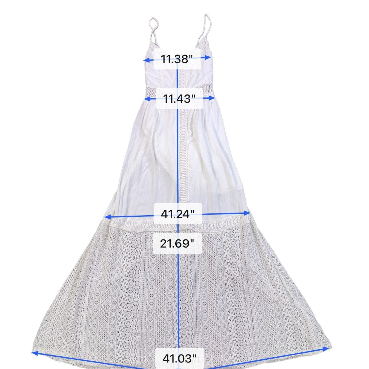 Abercrombie & Fitch Womens White Maxi Dress With Spaghetti Straps Size S