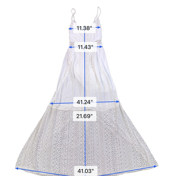 Abercrombie & Fitch Womens White Maxi Dress With Spaghetti Straps Size S