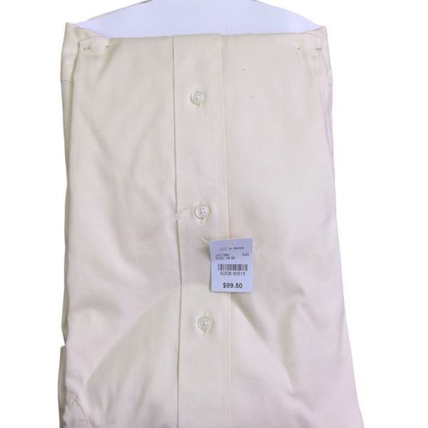 Jos. A. Bank Mens White 100% Cotton Traditional Fit Traveler Dress Shirt Sz 19-3