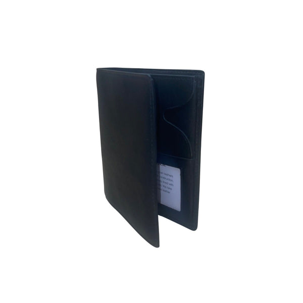 Mundi Men’s Black Leather RFID Blocking Hipfold Tall Wallet