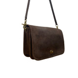 Vintage Coach Women’s Brown Leather With Twist Lock Closure Shoulder Bag