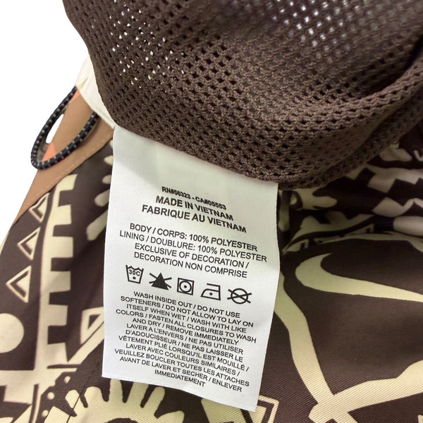 Nike Mens Black White Swim Trunks Standard Fit Above-Knee Geometric Print Sz L