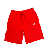 Nike Mens Red Cotton Drawstring Shorts Lightweight Casual Comfort Size L