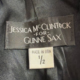 Jessica Mcclintock Womens Black Strapless Polka Dot Fit & Flare Dress Size 1/2