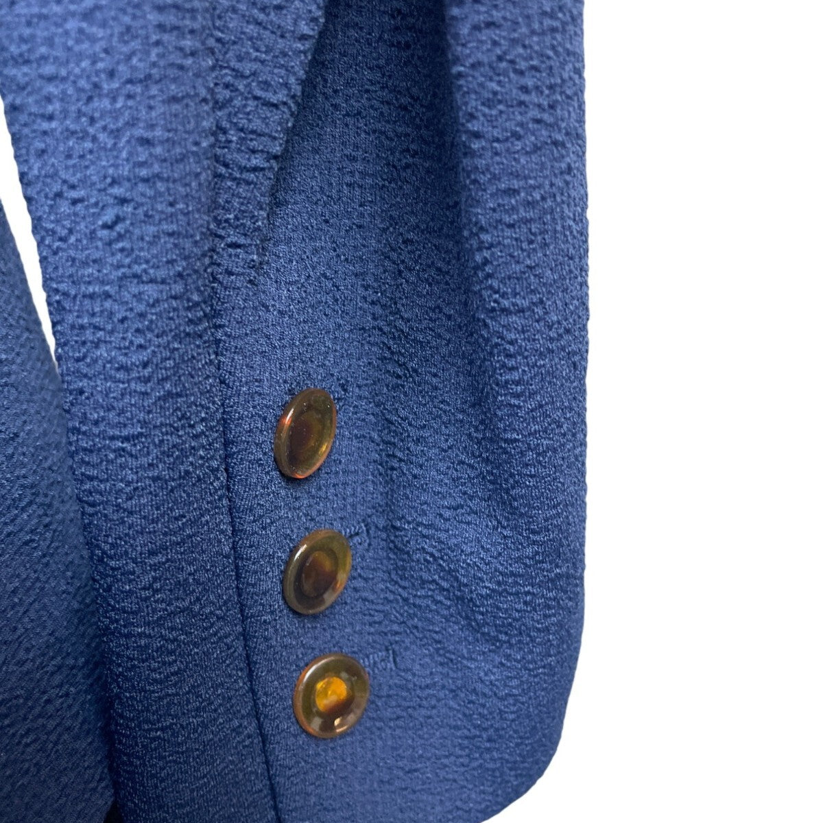 Giorgio Womens Textured Blazer Jacket Size 48 Blue Made In Italy