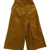 Uniqlo Women Brown Cotton Corduroy High-Waisted Wide Cropped Pants Size 2