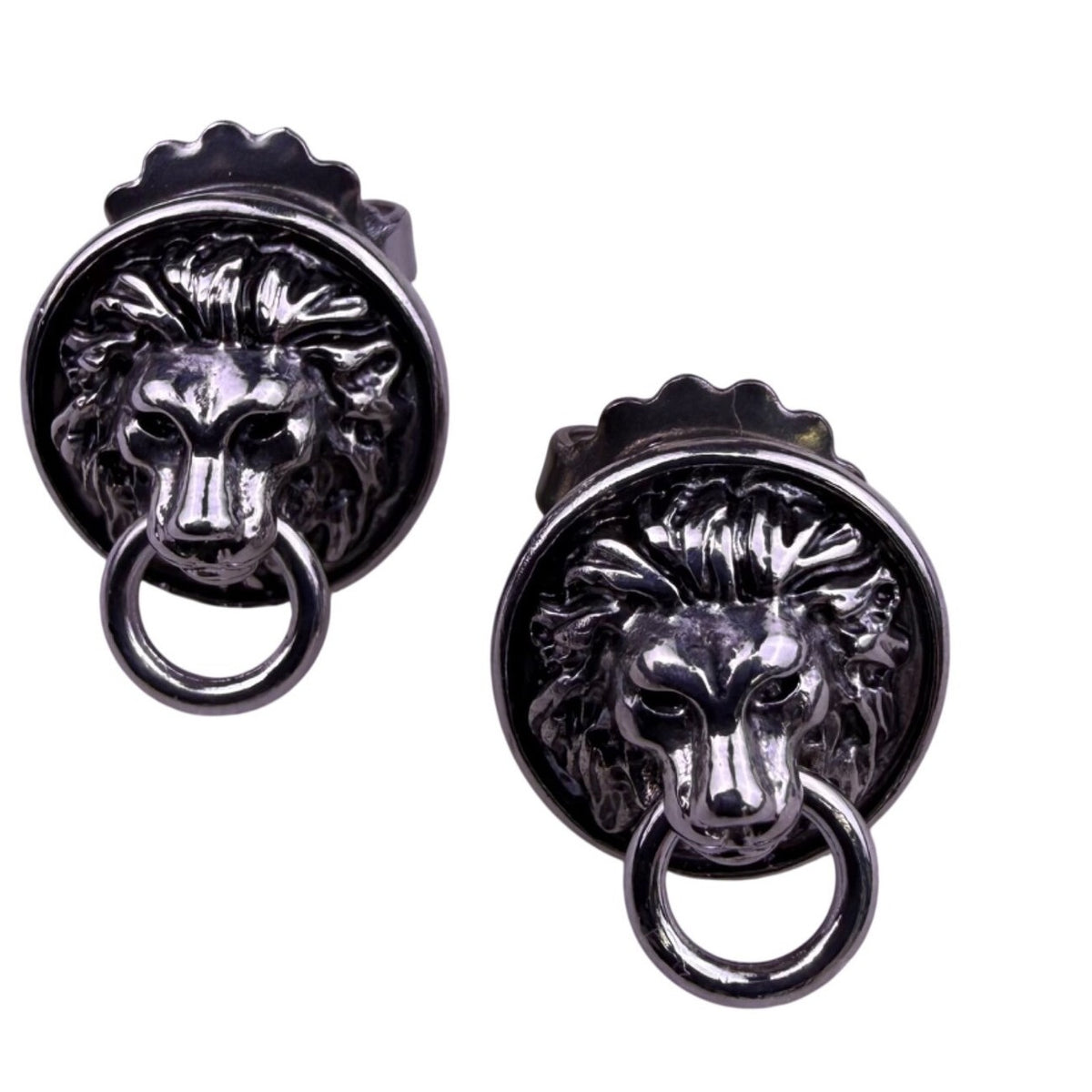 Lia Sophia Womens Silver Tone Metal Lion Stud Earrings Vintage Style