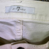 7 For All Mankind Womens White Skinny Pants Snakeskin Pattern Size 28