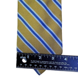 Brooks Brothers Mens Yellow & Blue Striped Pure Silk Necktie