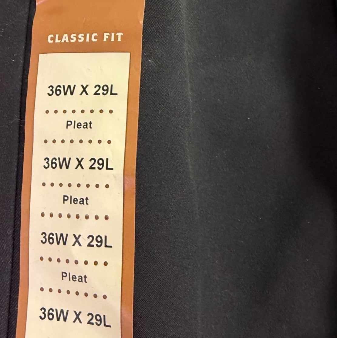 Haggar Mens Black Classic Fit Pleated Cool 18 Dress Pants Size 36W x 29L