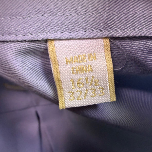 Michael Kors Mens Light Blue Cotton Dress Shirt Non-Iron Long Sleeve Size 16.5