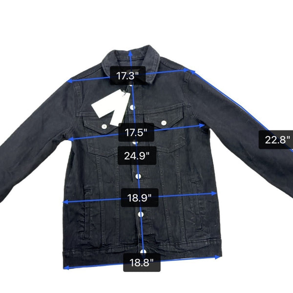 Zara Women’s Black Jean Jacket  Stylish Casual Outerwear Size S- New