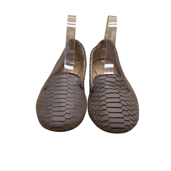 Splendid Women's Taupe Snake Print Design Leather Slip-On FLat Loafers Size 7.5M