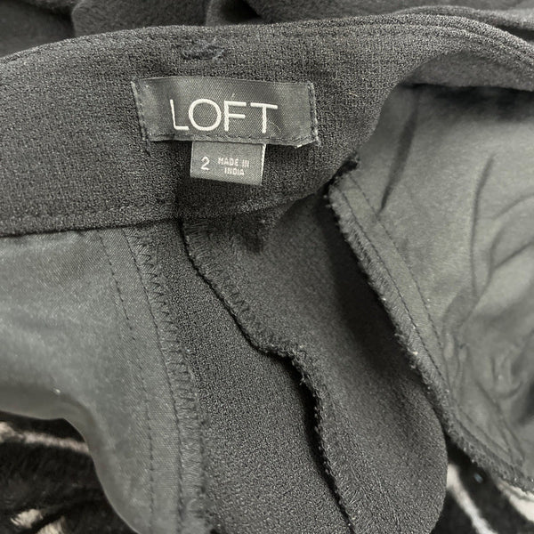 Loft Womens Black High-Waist Tie Belt Shorts Size 2