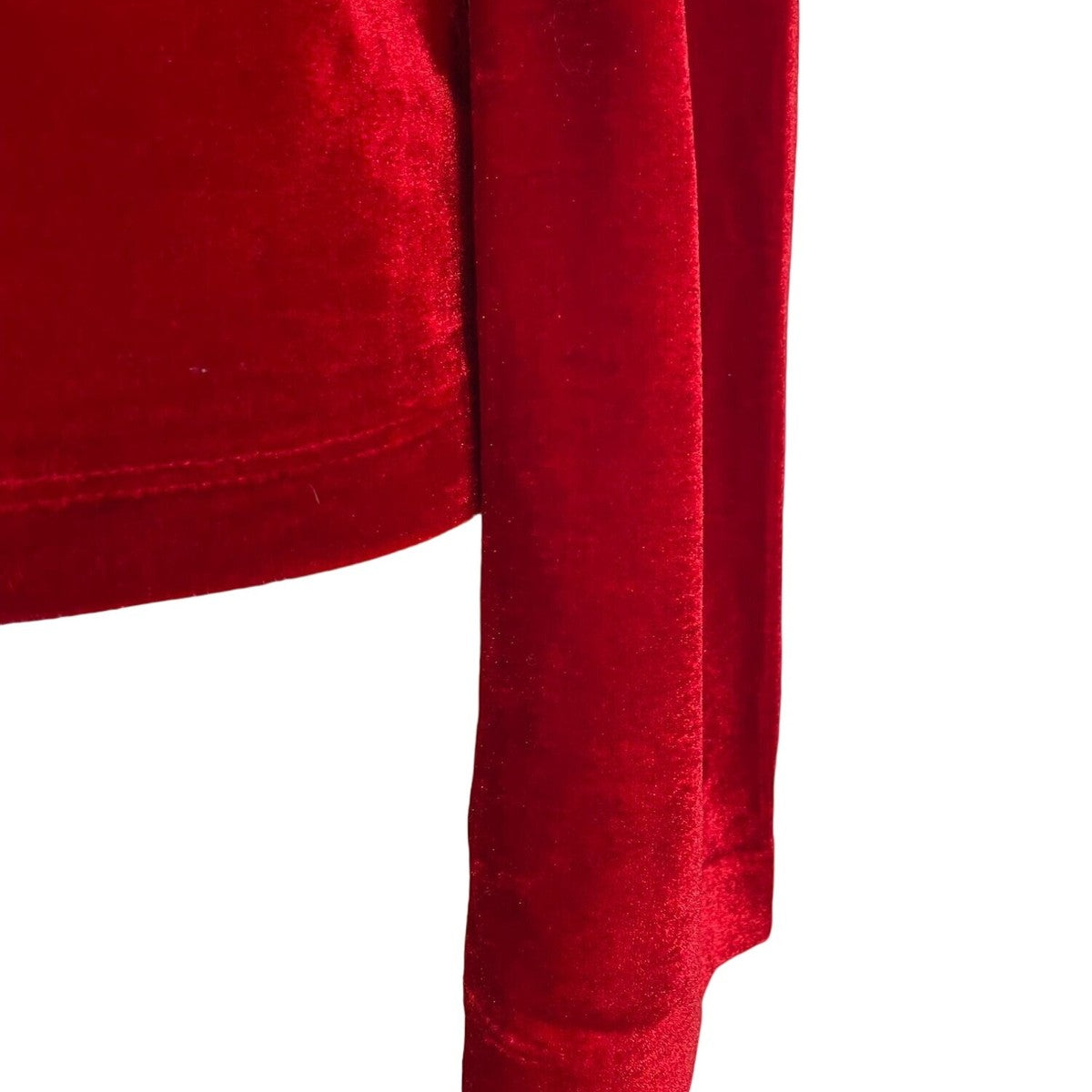 Pajamagram Womens Red Velour Long Sleeve Top S Soft Elegant Comfortable New