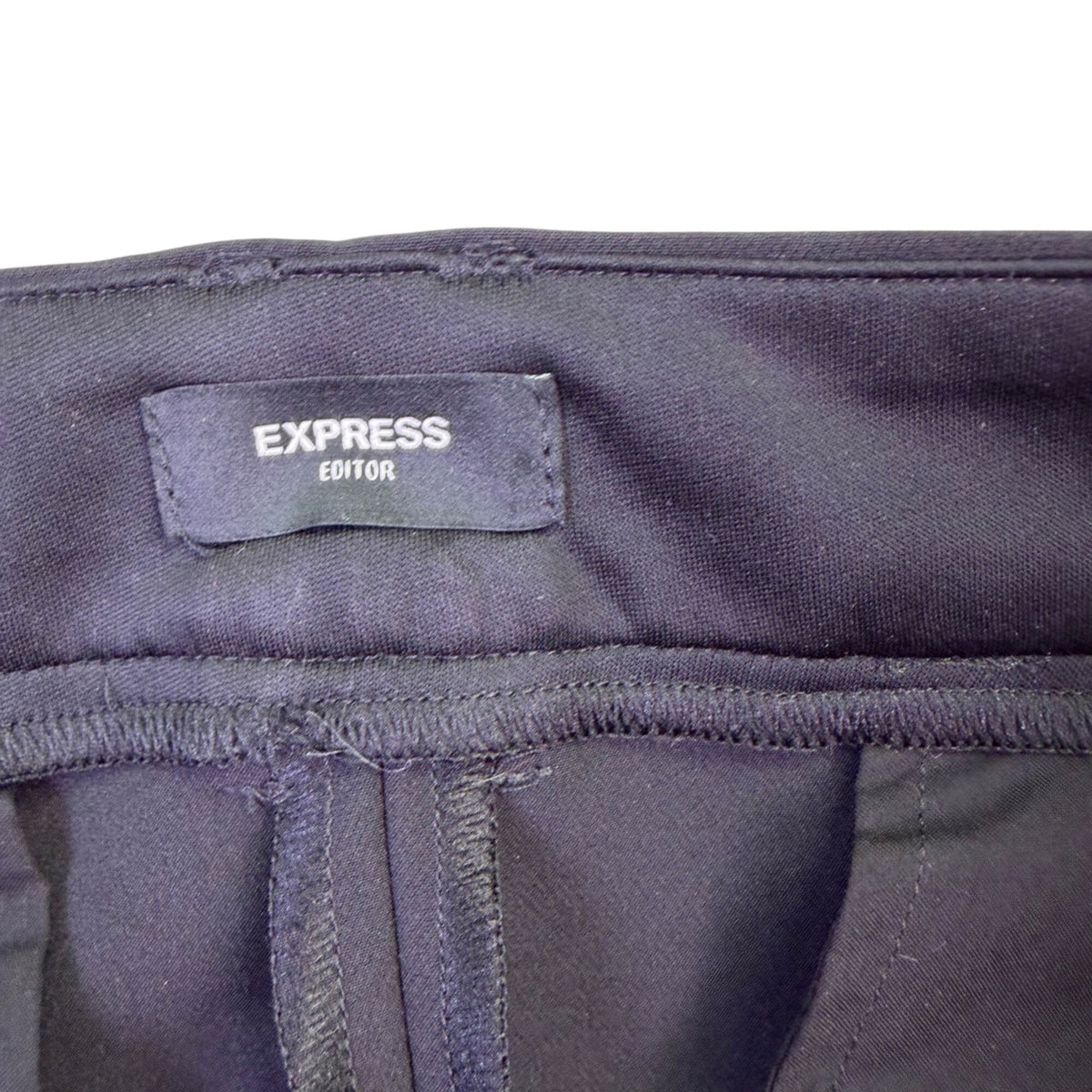 Express Womens Black Polyester Blend Editor Dress Pants Size 14R