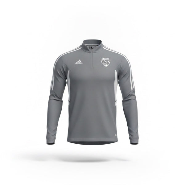 Adidas Mens Gray Training Top With White Stripe Details Size M 