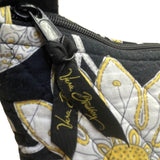 Vera Bradley Women’s Black Floral Quilted Adjustable Strap Crossbody Bag