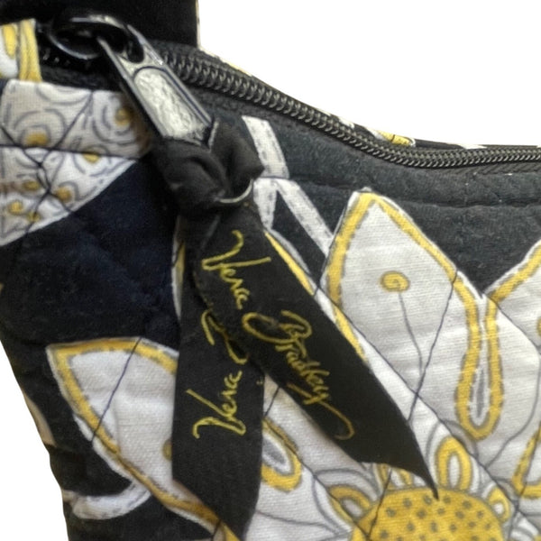 Vera Bradley Women’s Black Floral Quilted Adjustable Strap Crossbody Bag