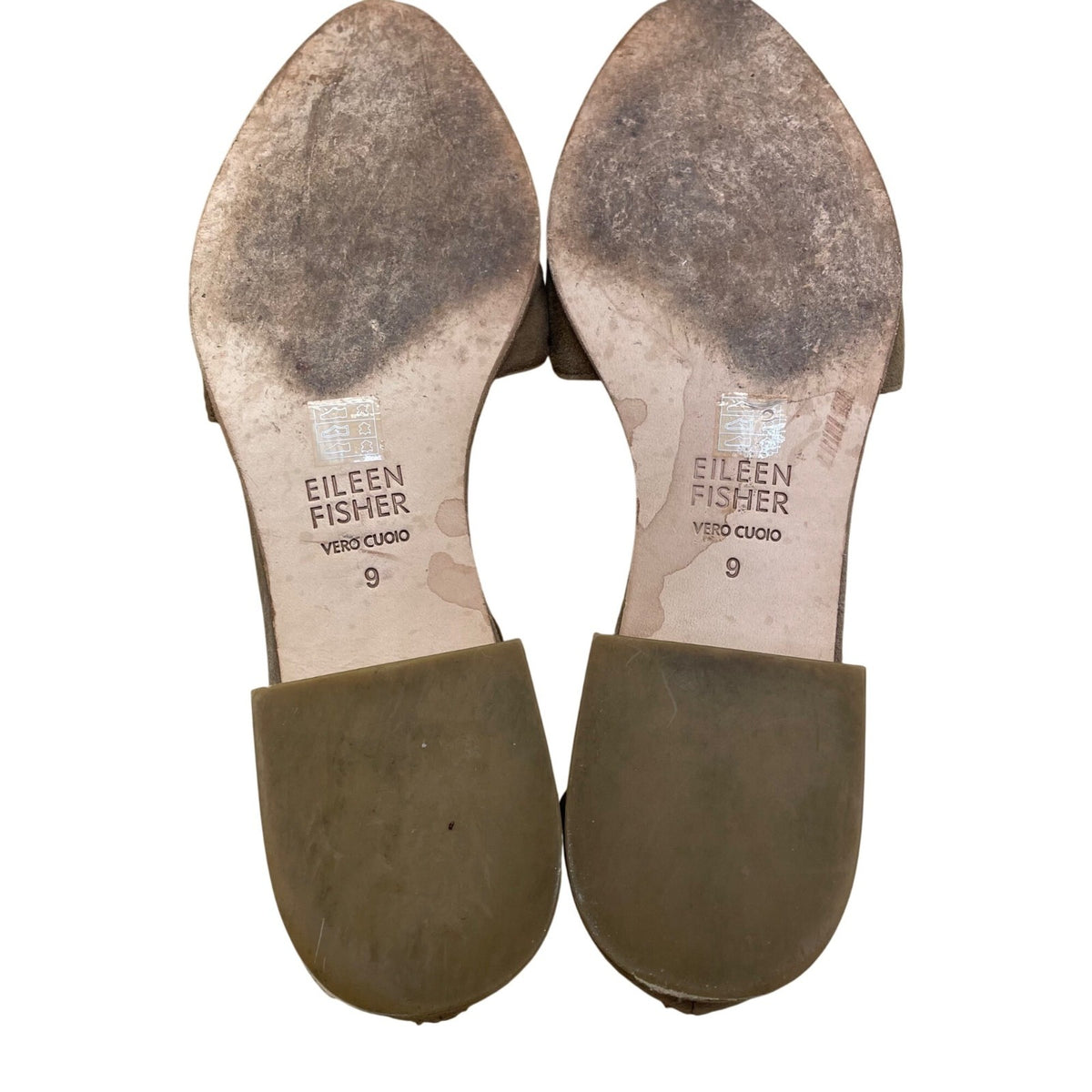 Eileen Fisher Women's Brown Suede Ankle Strap DOrsay Low Block Sandals Size 9
