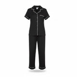 Auden Womens Black Modal Spandex Sleepwear Pajama Set Size L