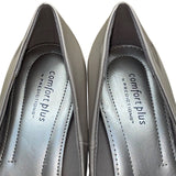Comfort Plus By Predictions Women’s Nude Patent Leather Closed-Toe Heels Sz 8.5W