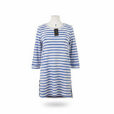 Style & Co Womens Blue Striped Long Sleeve Tunic Top Sized Petite Size M