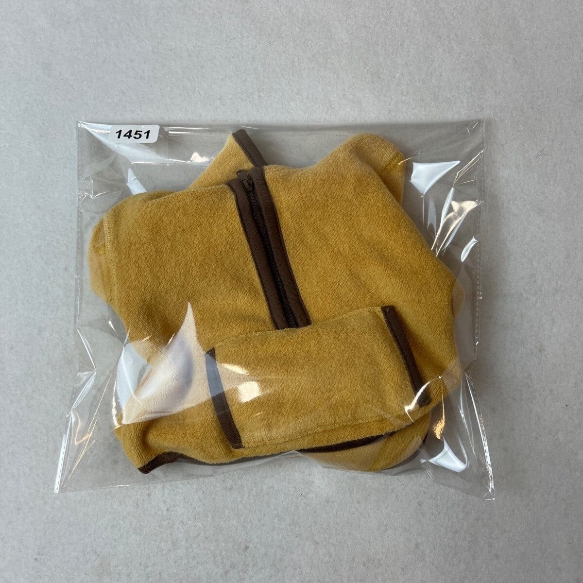 Lullaby Club Infant Yellow Hoodie Jacket With Brown Trim Size 3-6M- New