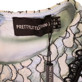 Pretty Little Thing Womens Black & White Lace Midi Dress Elegant & Chic Size 10
