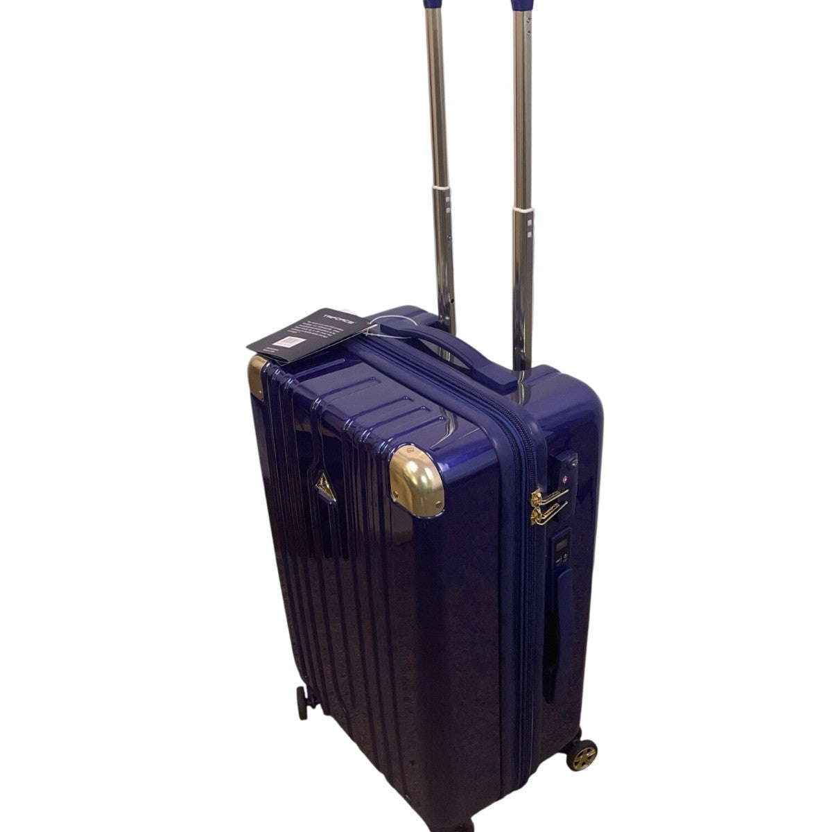 Triforce Navy Blue Telescopic Handle Build-in Scale Allure Collection Luggage