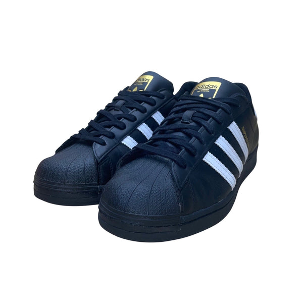 Adidas Men’s Black Leather White Stripes Superstar Shell Toe Sneakers Size 11