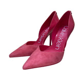 Calvin Klein Women’s Rose Quartz Suede/Patent Marybeth Pointed-Toe Heels Sz 10M