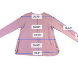 Talbots Womens Pink Long Sleeve Button Detail Tunic Top Size L