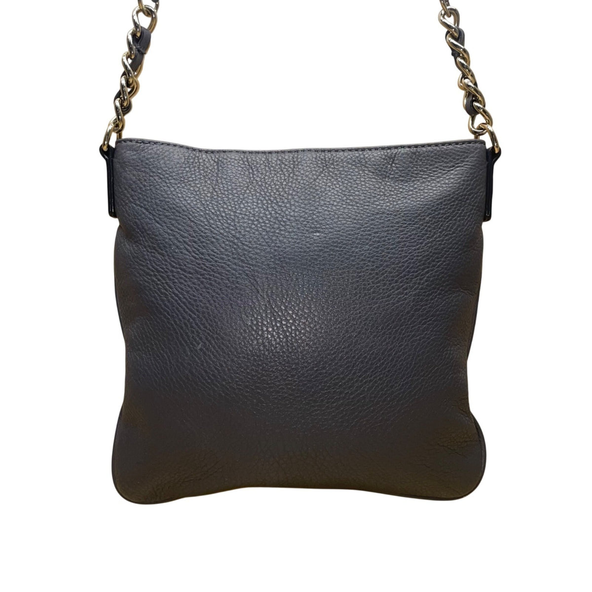 Kate Spade Women’s Gray Leather Adjustable Strap Front Zip Pocket Crossbody Bag