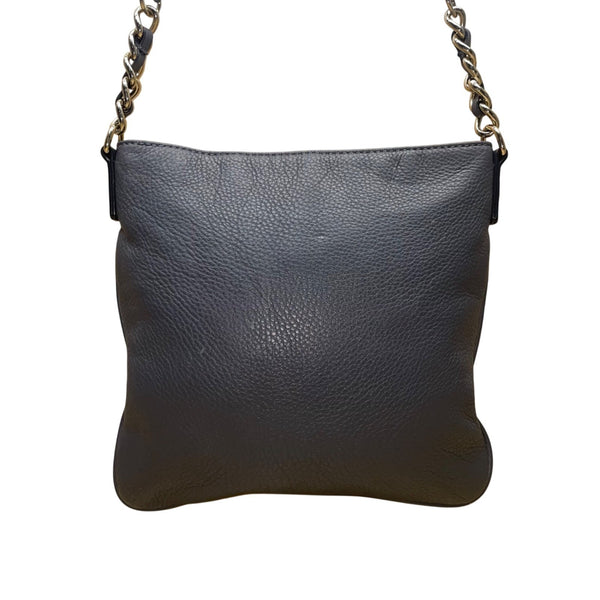Kate Spade Women’s Gray Leather Adjustable Strap Front Zip Pocket Crossbody Bag