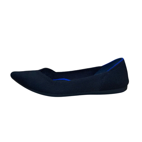 Rothys Women’s Black Eco-Friendly Recycled Pointe Flat Ballet Shoes Size 6