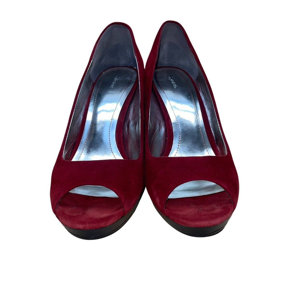Style & Co Women’s Red Brick Suede Peep-Toe Celine Platform Pumps Size 10M