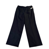 Talbots Womens Black Wool Blend Wide Leg Dress Pants Stretch High Rise Size 16