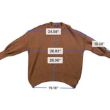 Lilusory Womens Brown Knit Sweater  Oversized Dolman Sleeve Pullover Sz S