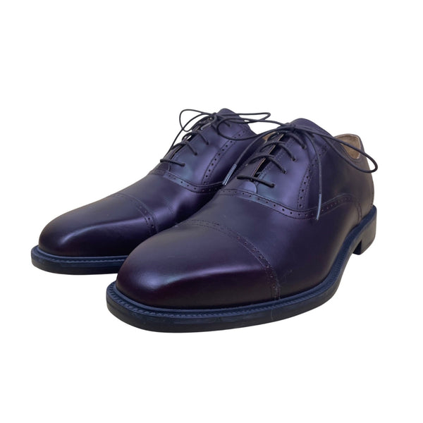 Rockport Men’s Burgundy Leather Lace Up Cap Toe Oxford Dress Shoes Size 10.5