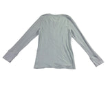 Aerie Womens Sage Green Cotton Blend Waffle Knit Henley Long Sleeve Top Size XL