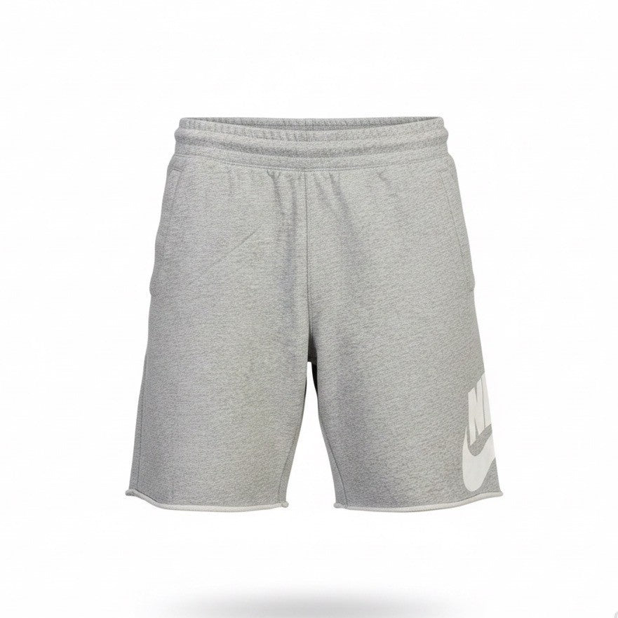 Nike Mens Grey Drawstring Athletic Shorts Casual Lightweight Logo Design Size L