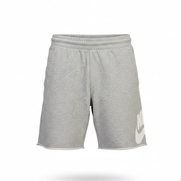 Nike Mens Grey Drawstring Athletic Shorts Casual Lightweight Logo Design Size L