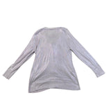 Chicos Womens Silver Metallic Button-Front Cardigan Sweater Size 2