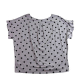 Jones New York Women’s Gray Polka Dot Short Sleeve Top Size L